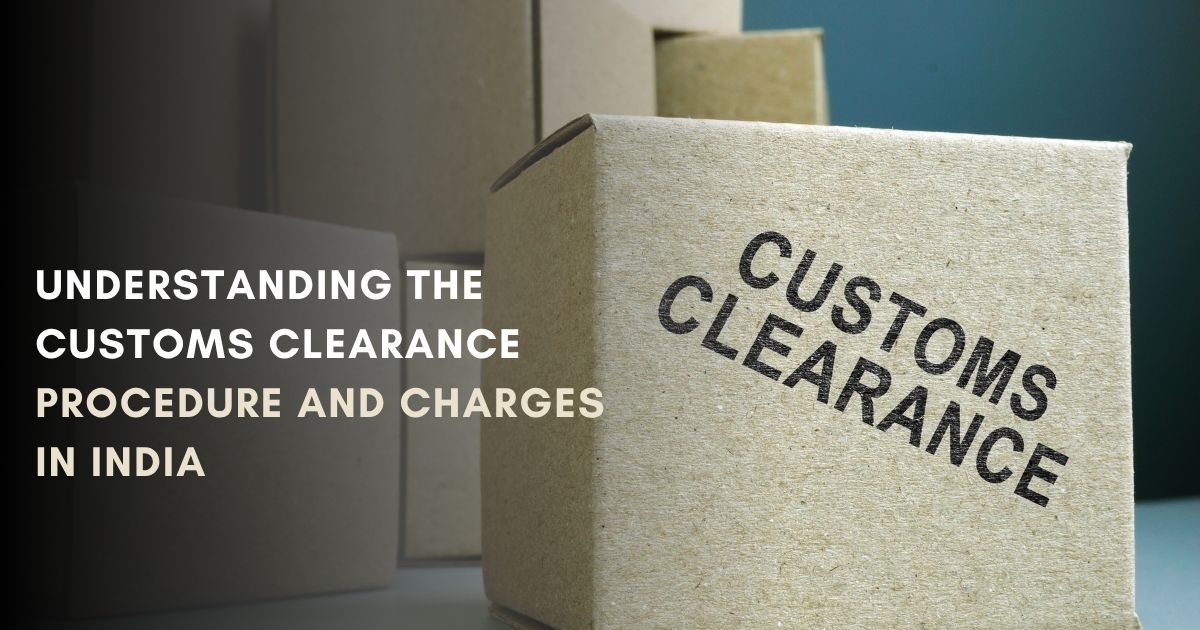 Illustration of customs officers inspecting international cargo containers at an Indian port